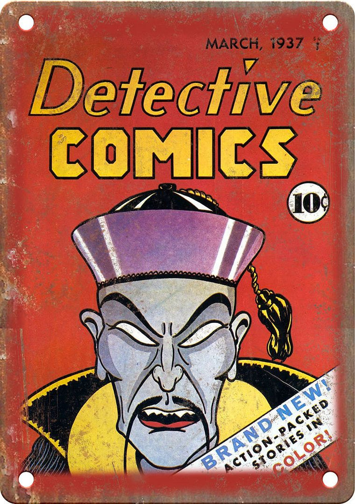 Detective Comics March 1937 Cover Art Metal Sign