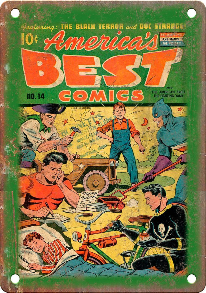 Americas Best Comics Vintage Cover Art Metal Sign