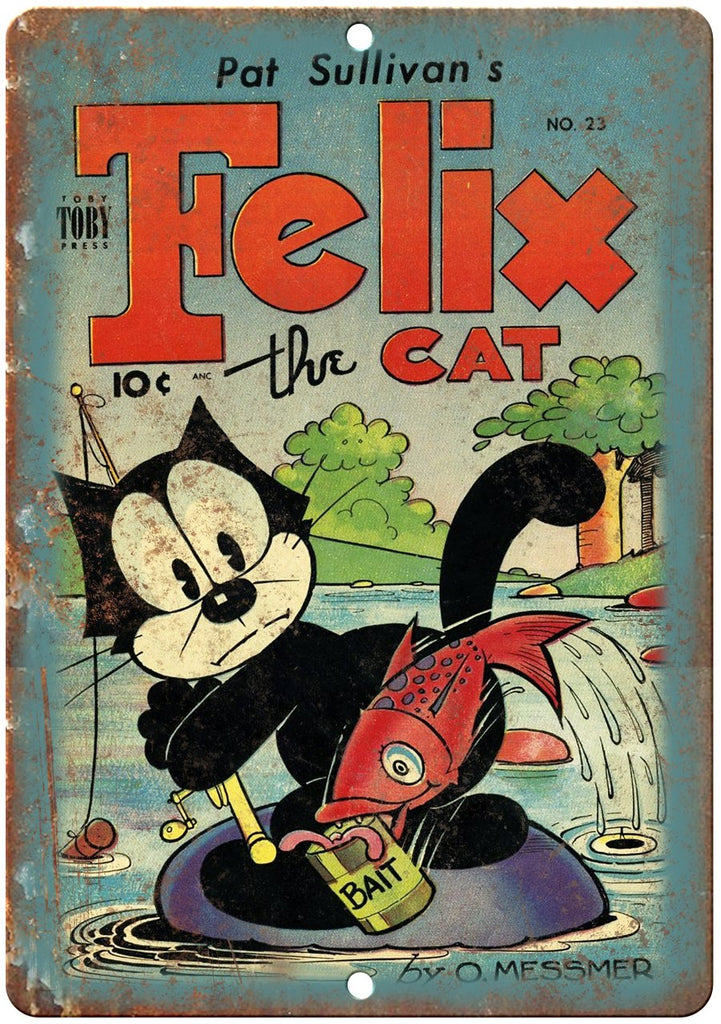 Pat Sullivan's Felix the Cat Toby Press Art Metal Sign