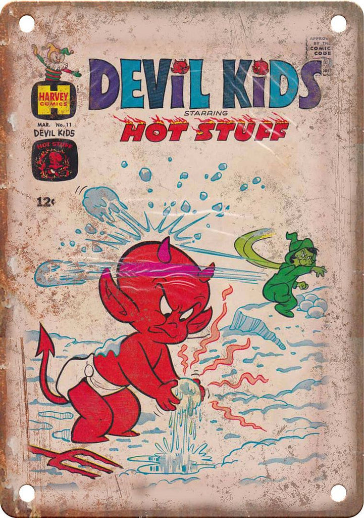 Harvey Devil Kids Vintage Comic Book Art Metal Sign