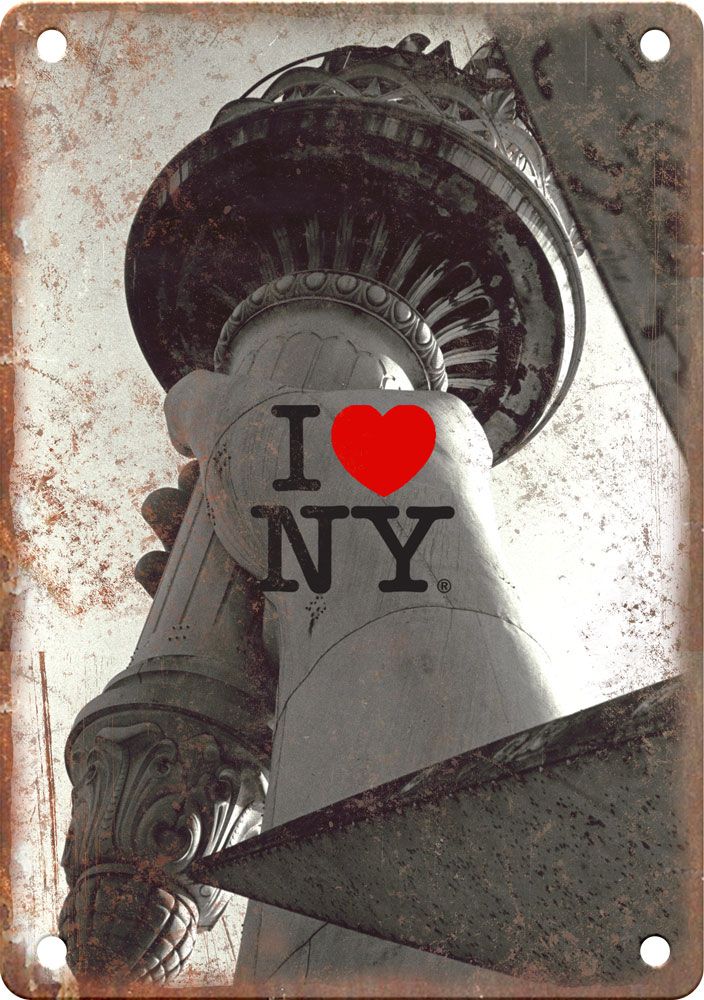 Metal Sign Statue of Liberty New York Vintage Look