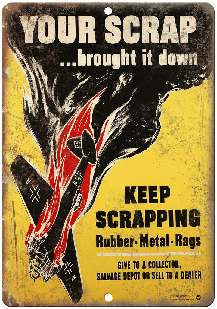 Your Scrap Metal Vintage WW2 Nazi Poster Metal Sign