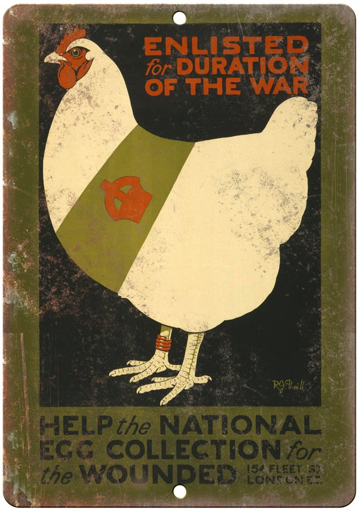 National Egg Collection War Poster Art Metal Sign