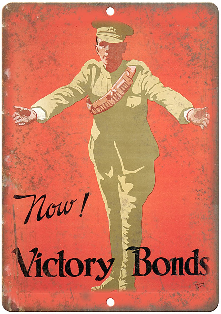 Buy Victory Bonds Vintgage War Poster Metal Sign