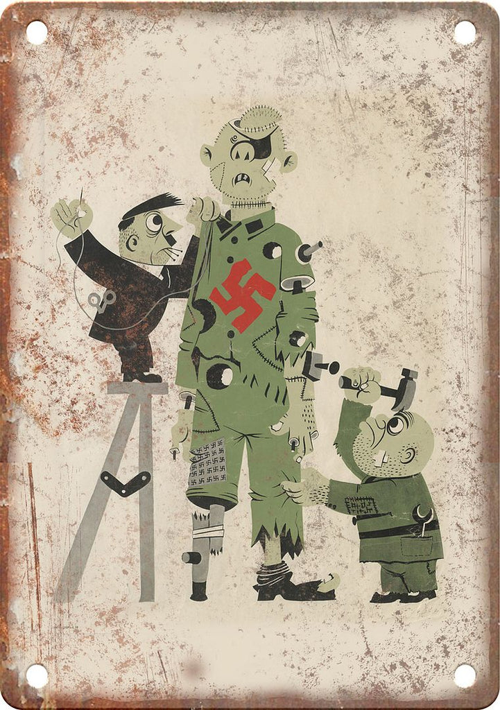 Nazi Hitler WWII Propaganda Poster Reproduction Metal Sign