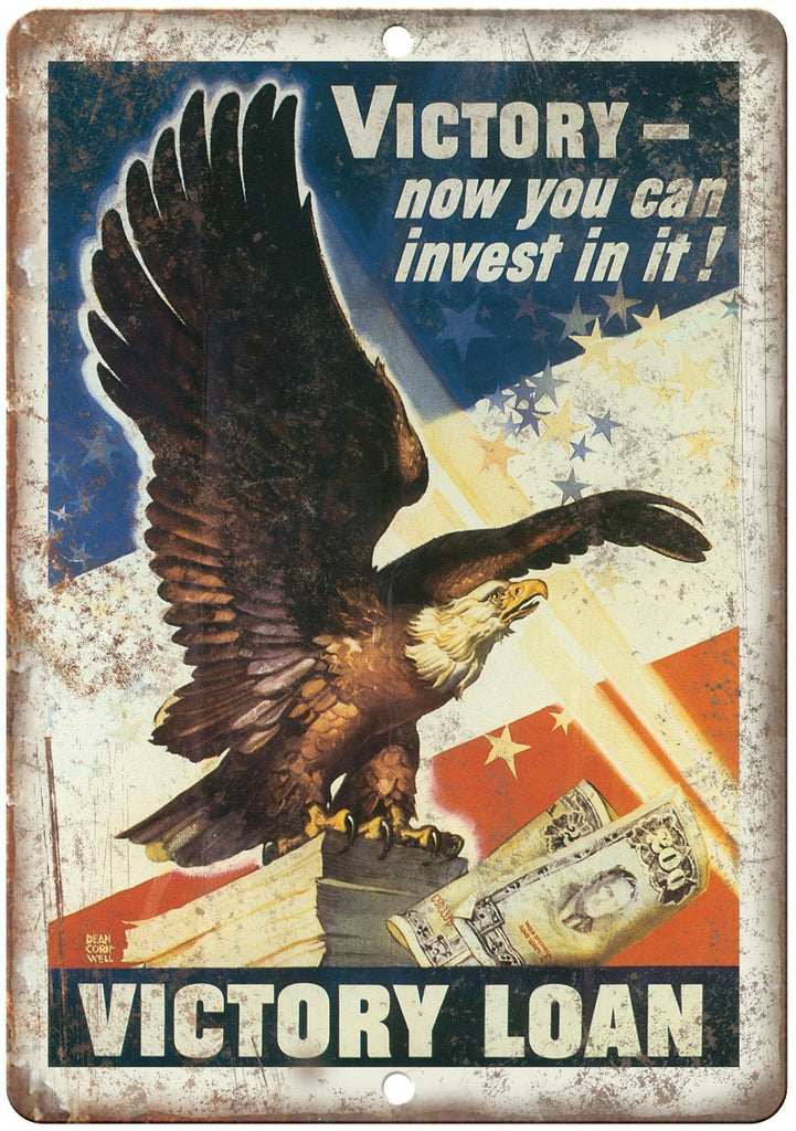 Vitcory Loan World War Propoganda Poster Metal Sign