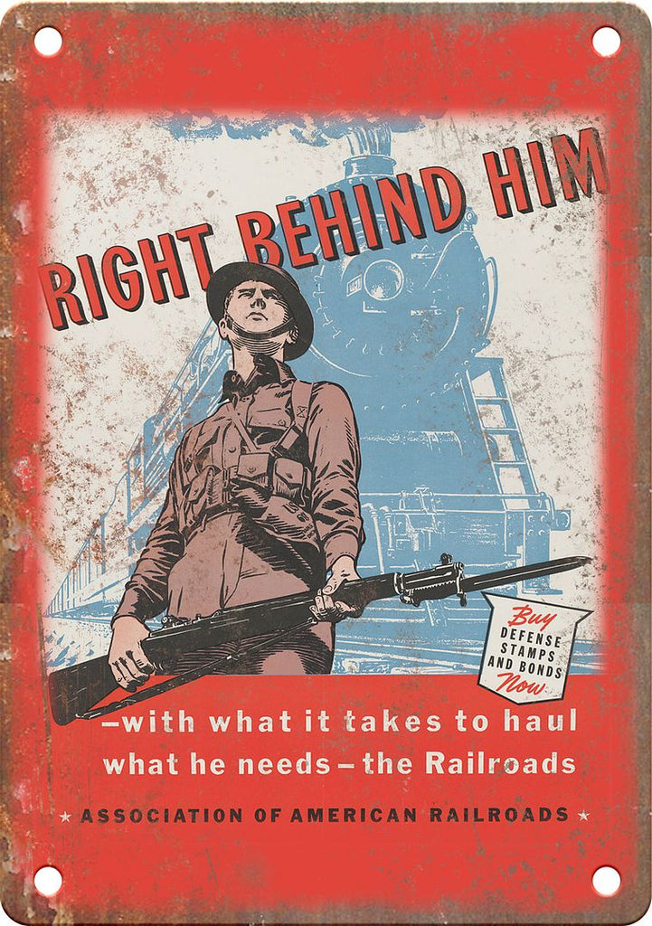 Defense Stamps WWII Propaganda Poster Reproduction Metal Sign