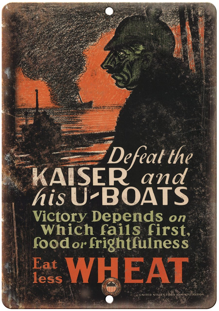 US Food Administration WW2 War Poster Metal Sign