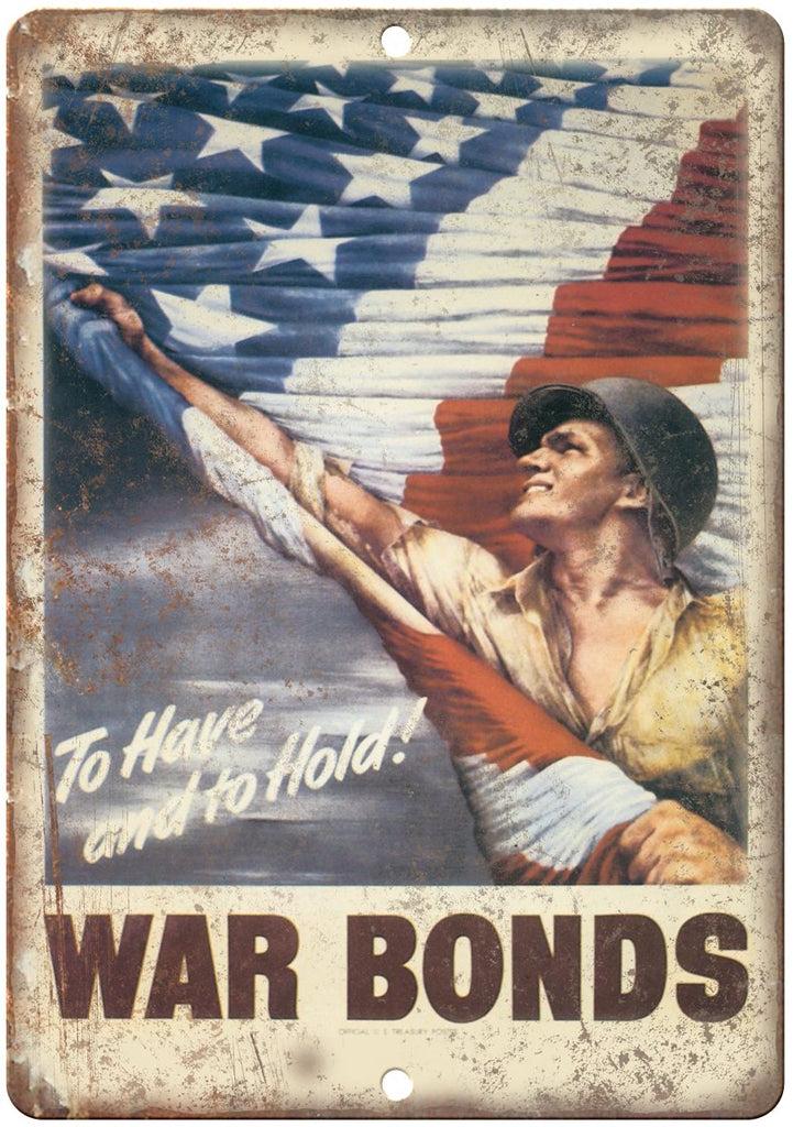 United States War Bonds Poster Art Metal Sign