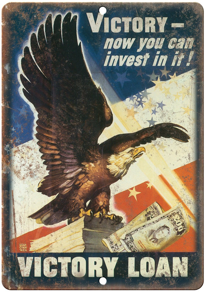Victory Loan Vintage Military Poster Art Metal Sign