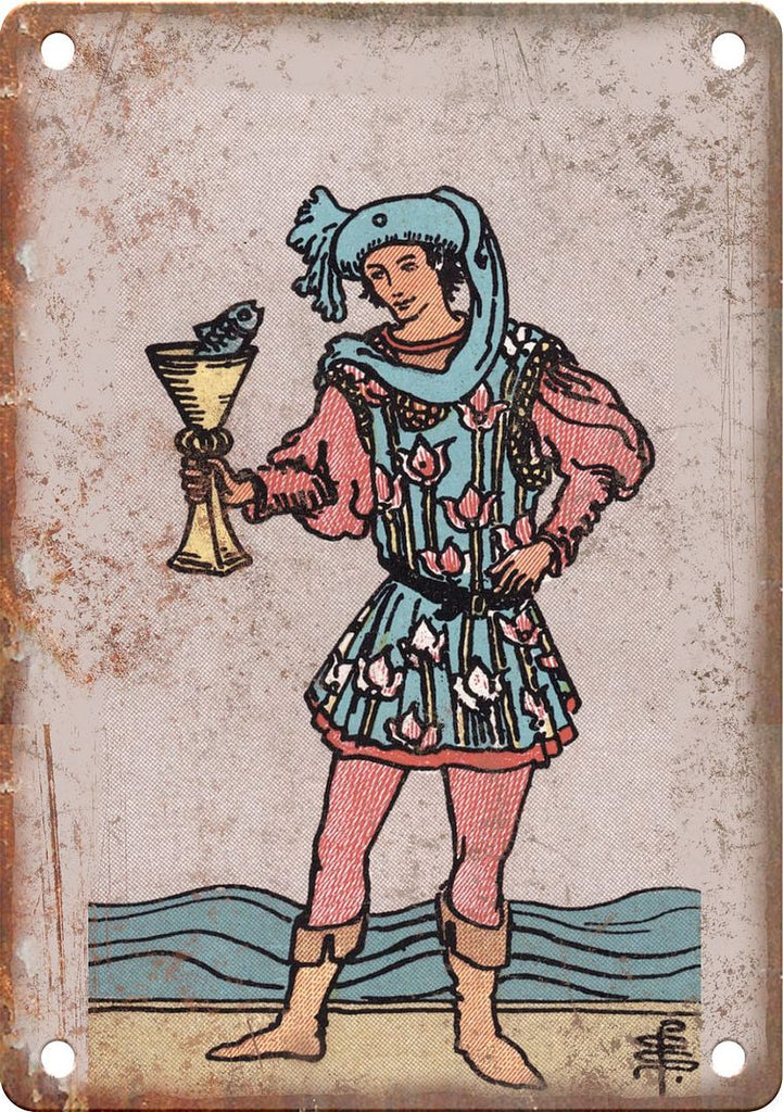 Minor Arcana Page of Cups Metal Sign