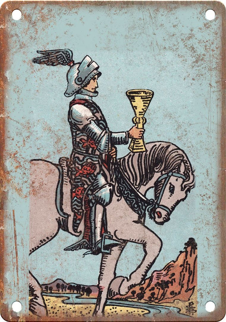 Minor Arcana Knight of Cups Metal Sign