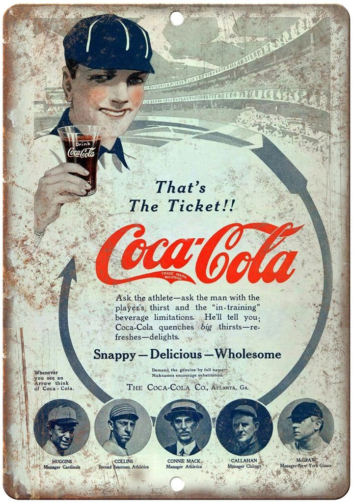 Coca Cola Vintage Soda Metal Sign