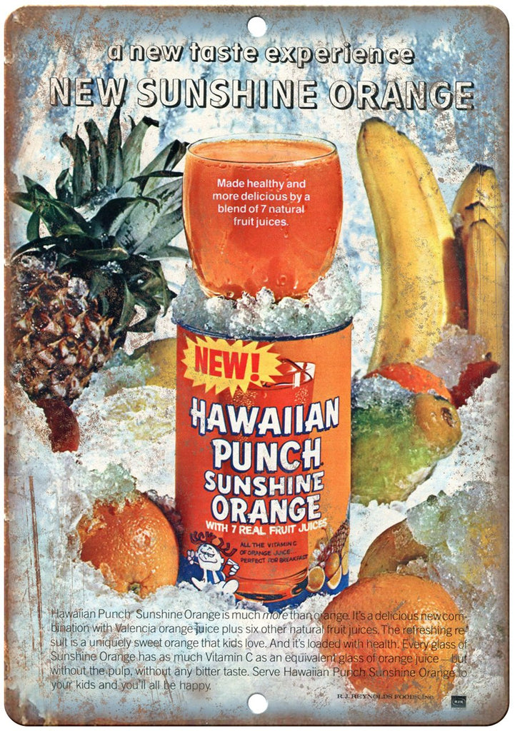 Hawaiian Punch Orange Juice Metal Sign