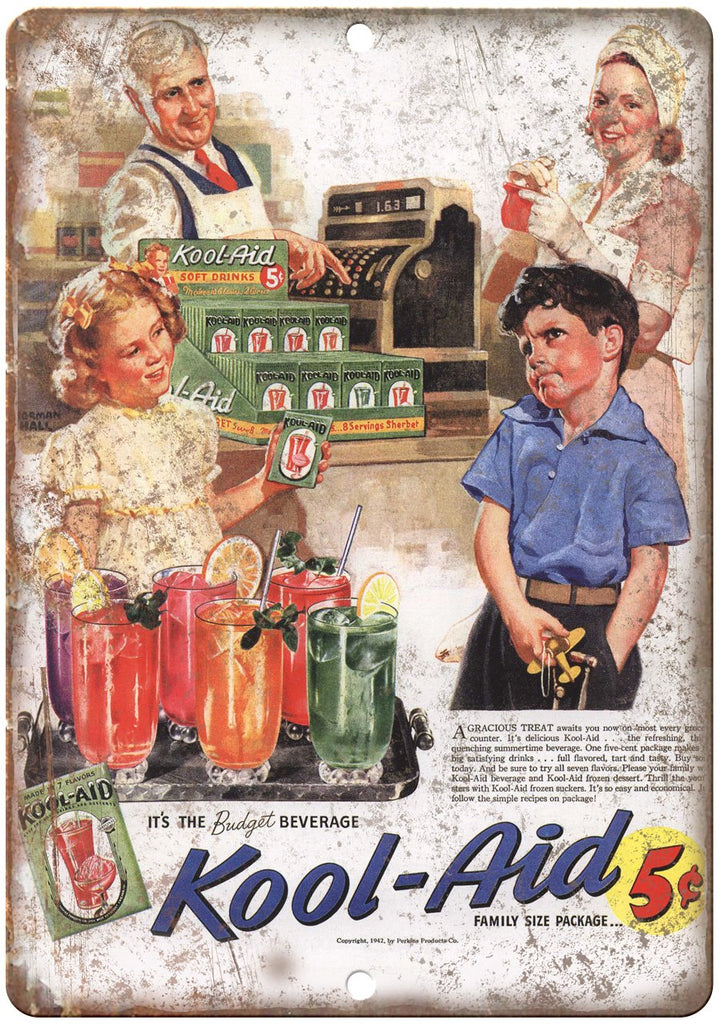 Kool Aid Beverage Metal Sign