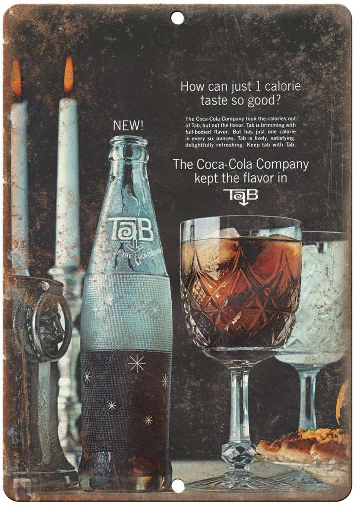 Tab Coca Cola Metal Sign