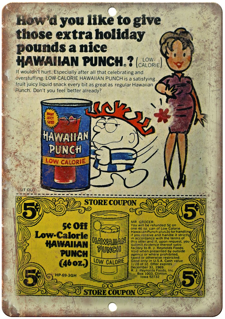 Hawaiian Punch Fruit Juice Metal Sign