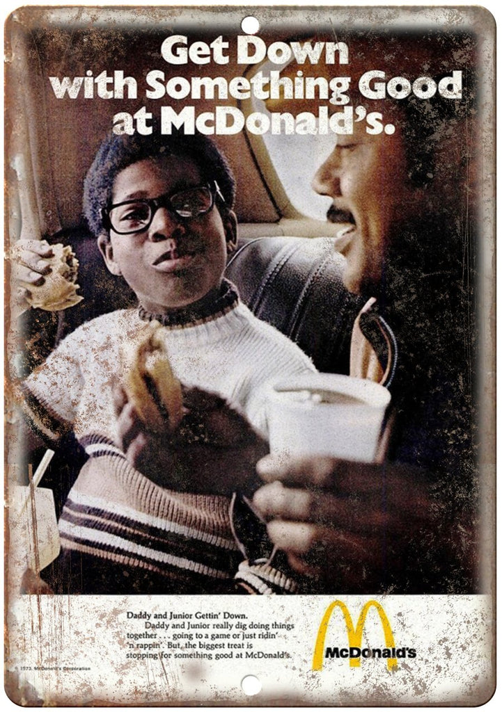 McDonald's Get Down With Something Good Metal Sign