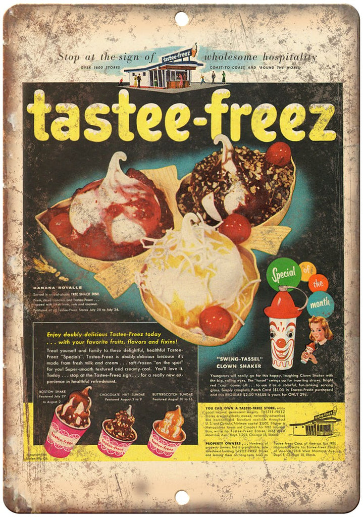 Tastee-Freez Ice Cream Metal Sign