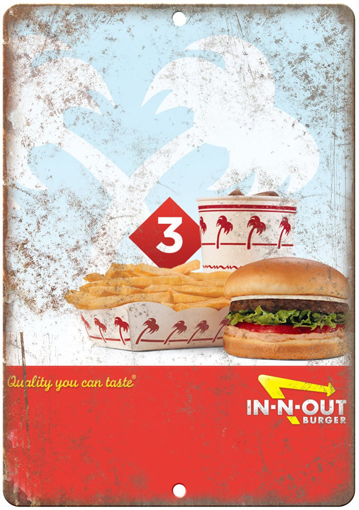 In-N-Out Burger Vintage Ad Metal Sign