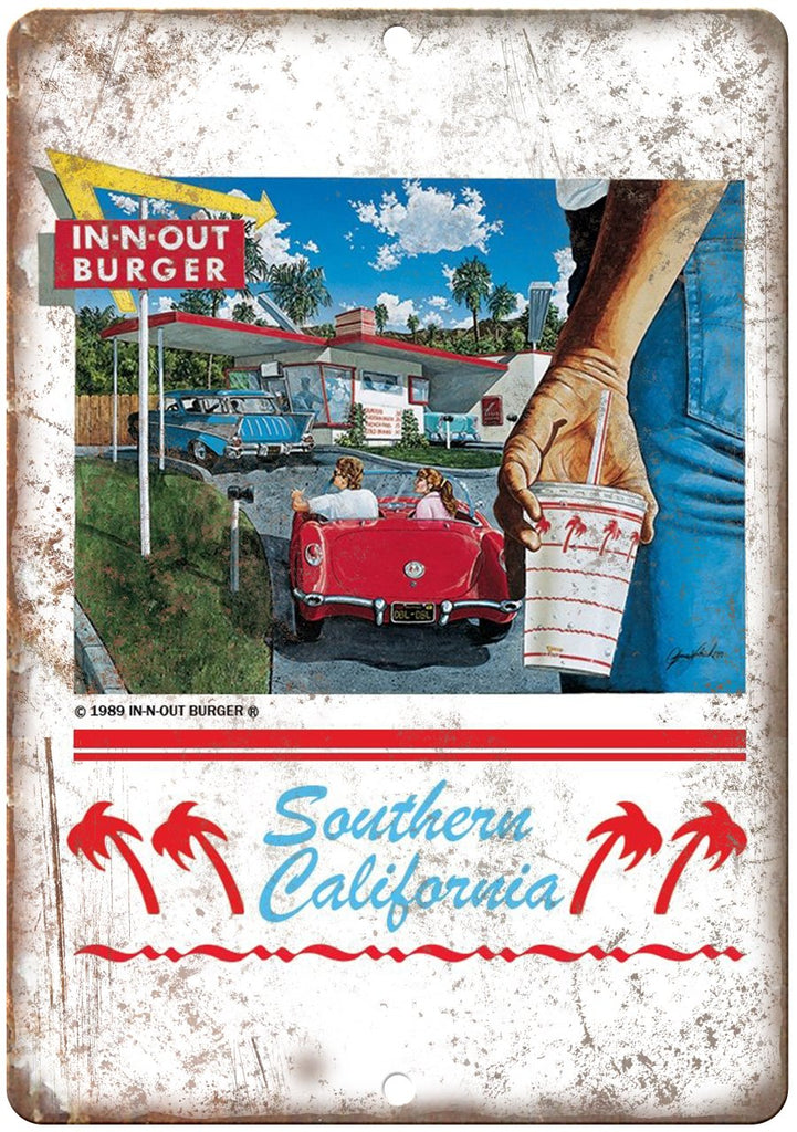 In-N-Out Burger California Drive-In Metal Sign
