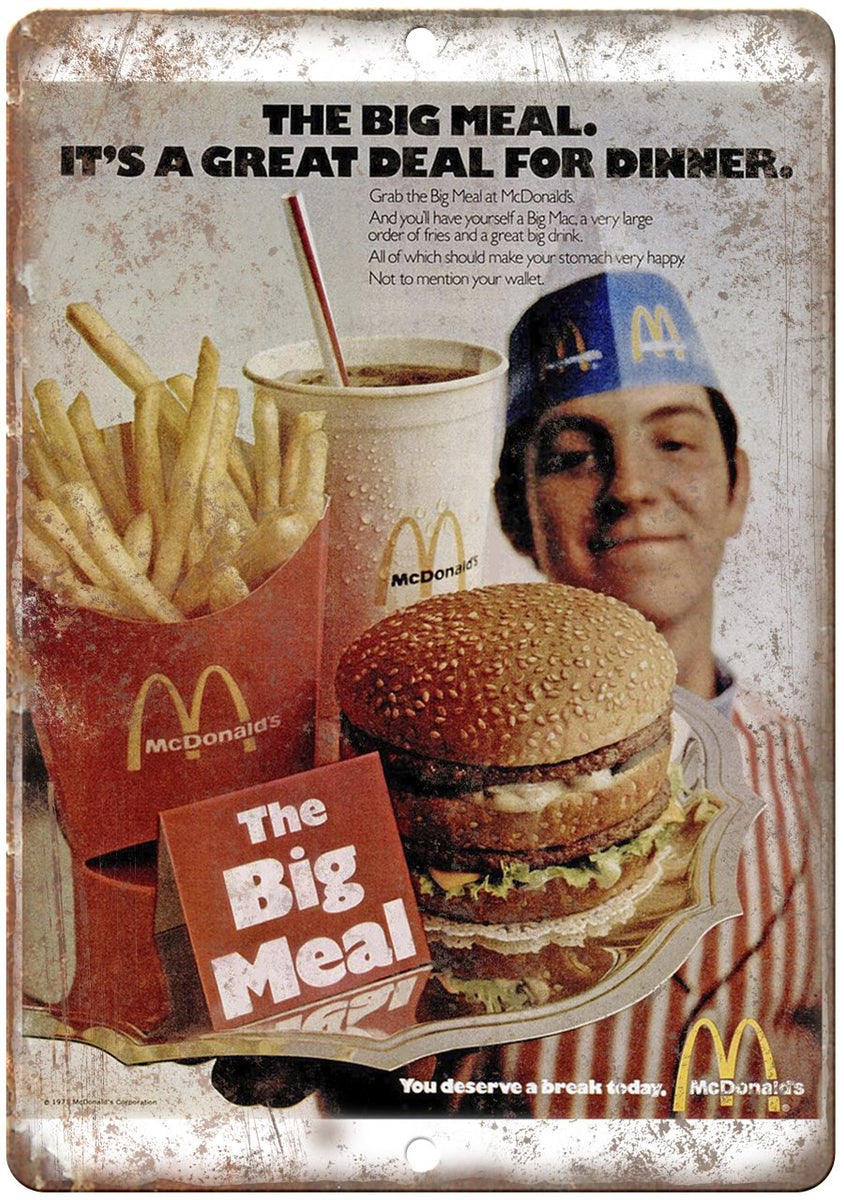 McDonald's Bic Mac Metal Metal Sign | Rusty Walls – Rusty Walls Sign Shop