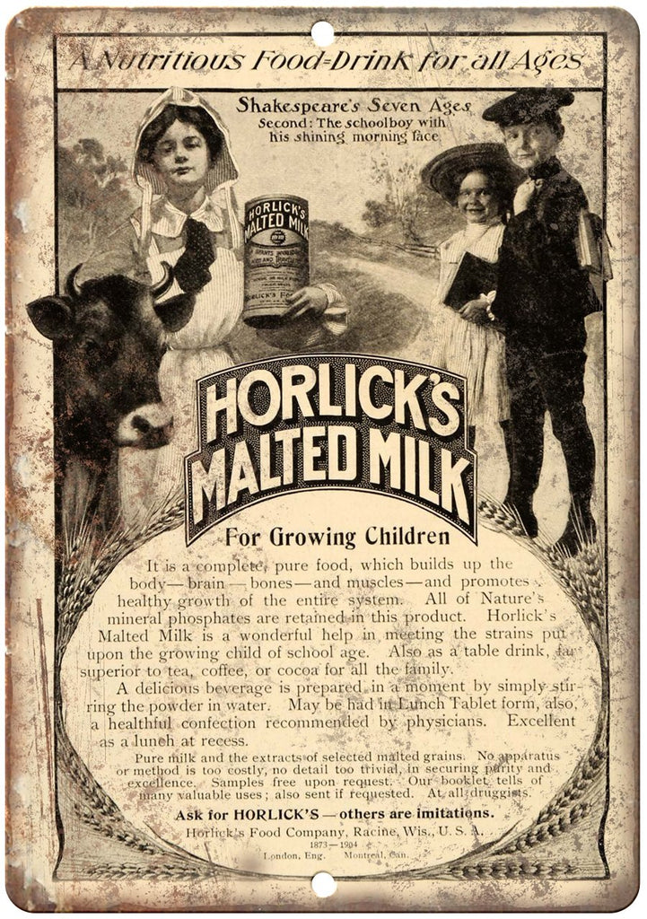 Horlick's Malted Milk Metal Sign