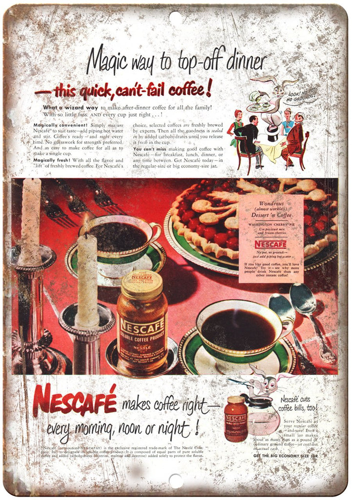 Nescafe Coffee Metal Sign