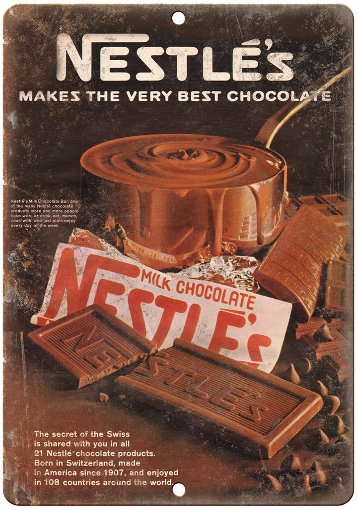 Nestles Milk Chocolate Metal Sign