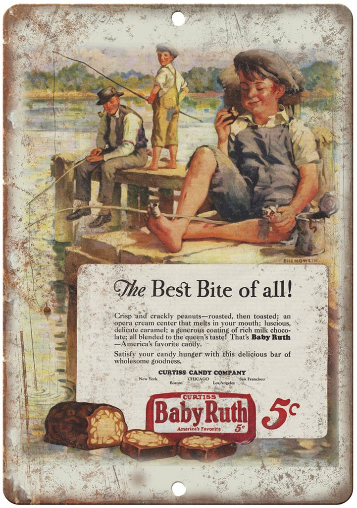 Curtiss Candy Company Baby Ruth Metal Sign | Rusty Walls – Rusty Walls ...