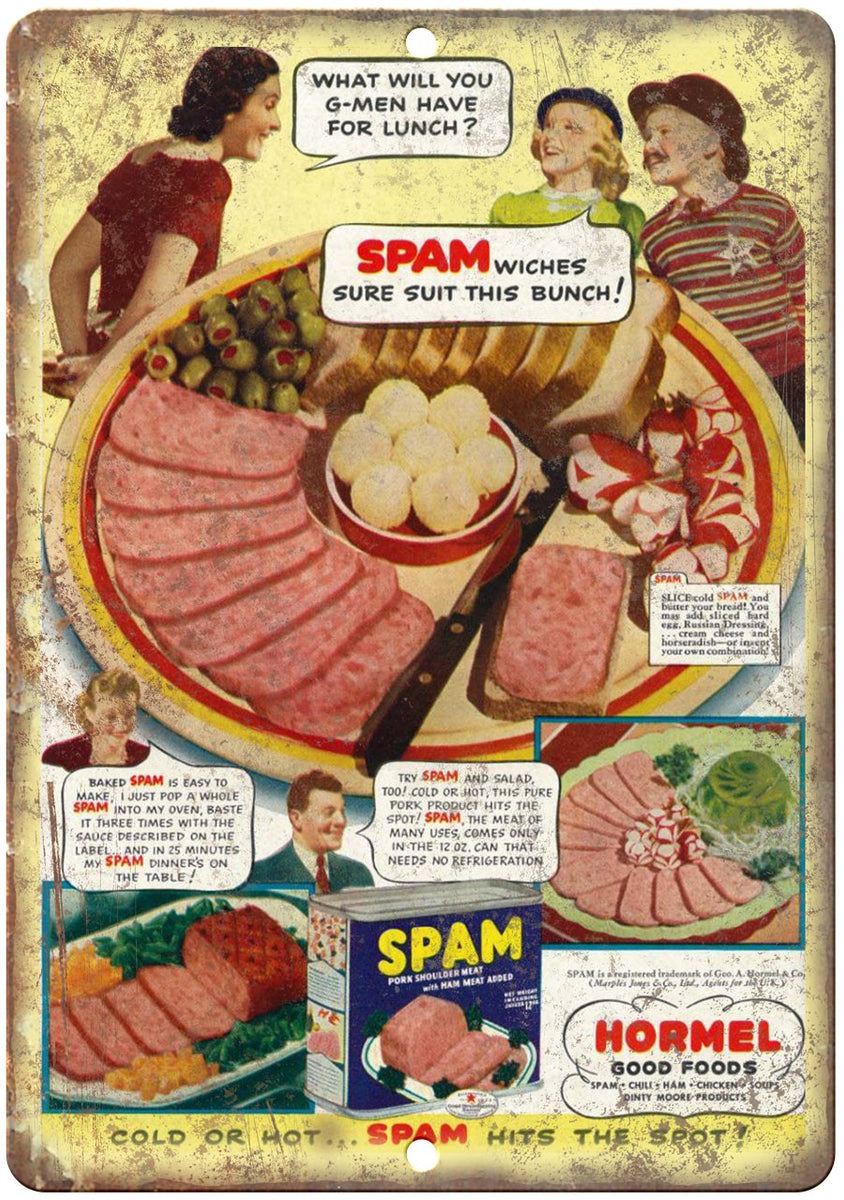 Hormel Spam Pork Shoulder Ham Metal Sign | Rusty Walls – Rusty Walls ...