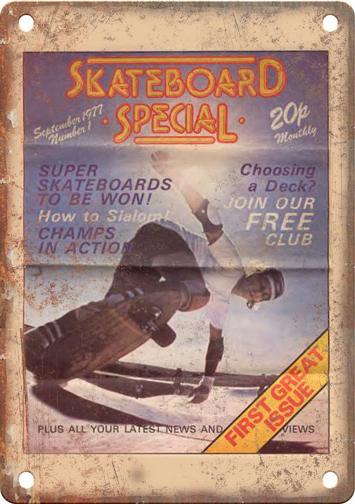 Skateboard Special Vintage Magazine Cover Metal Sign