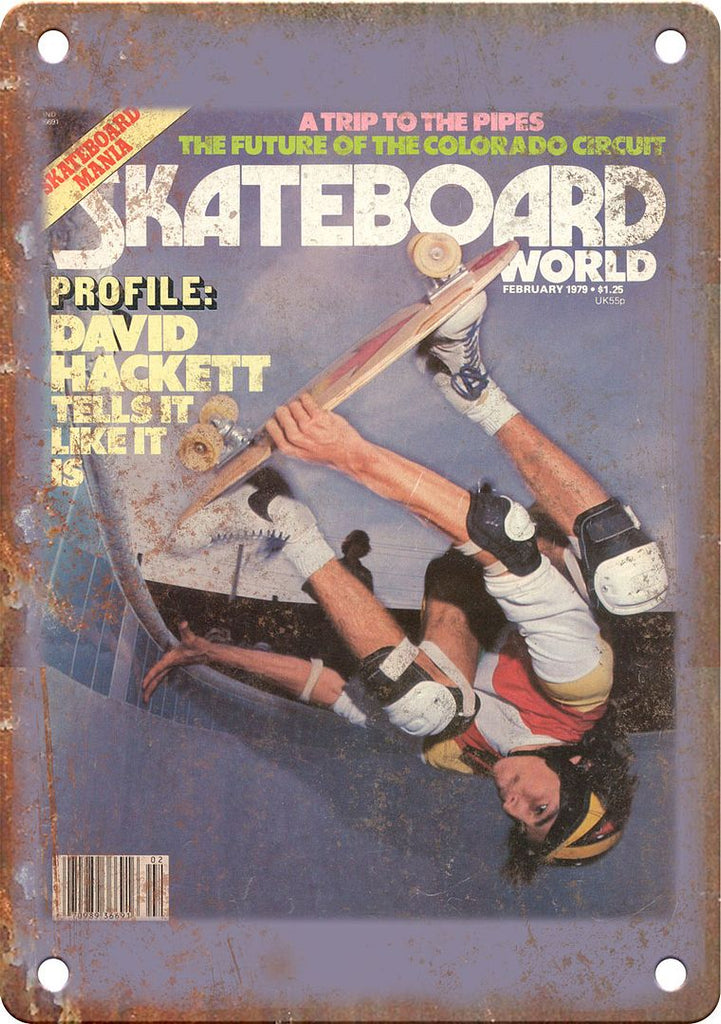 1979 Skateboard World Retro Magazine Cover Metal Sign