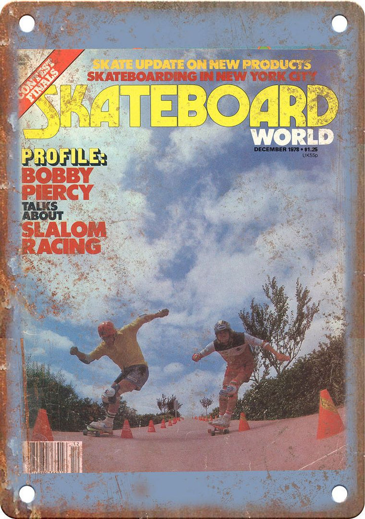 1978 Skateboard World Retro Magazine Cover Metal Sign