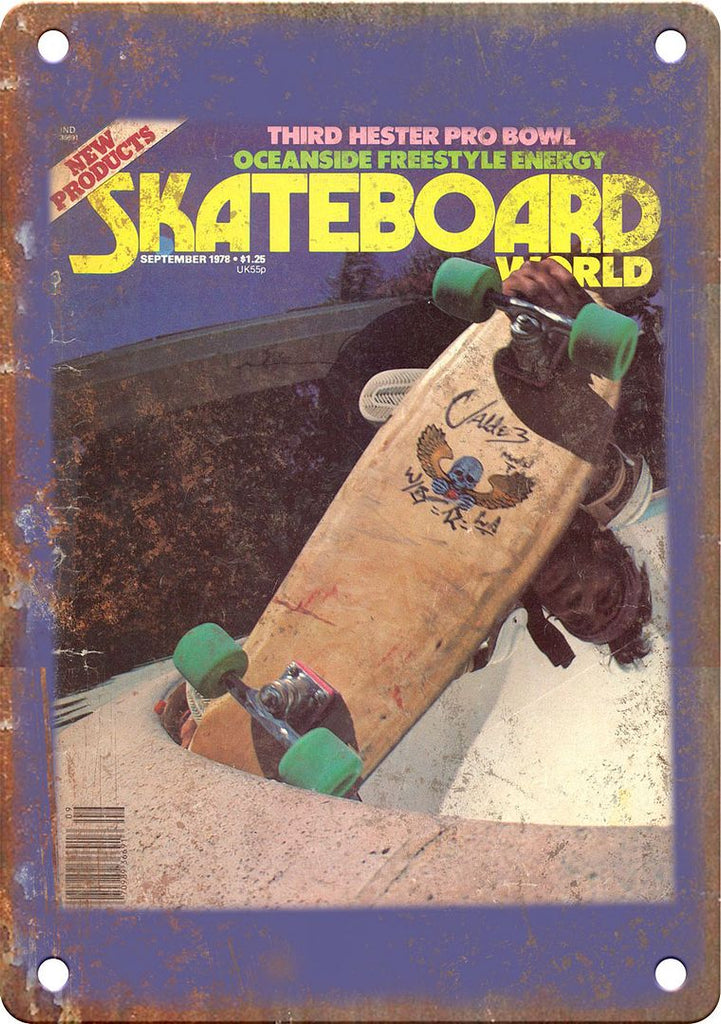 1978 Skateboard World Retro Magazine Cover Metal Sign