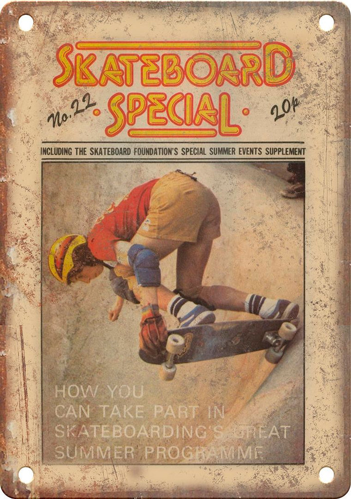 Retro Skateboard Special Magazine Metal Sign