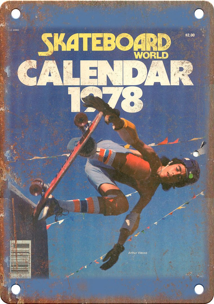 1978 Skateboard World Magazine Metal Sign