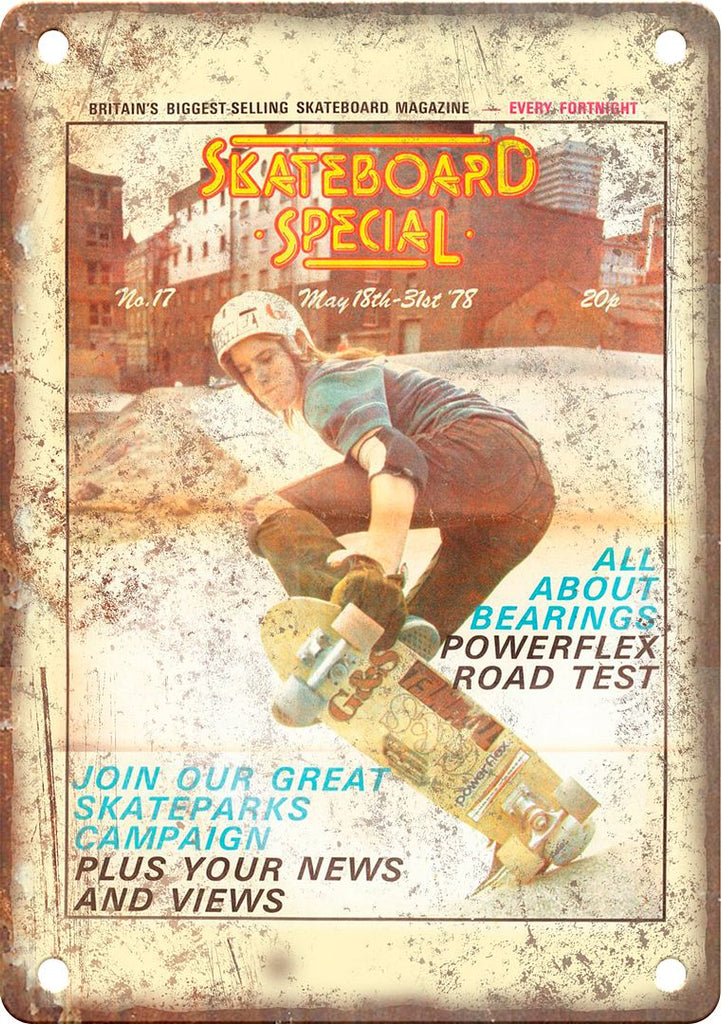 Skateboard Special Magazine Cover Metal Sign