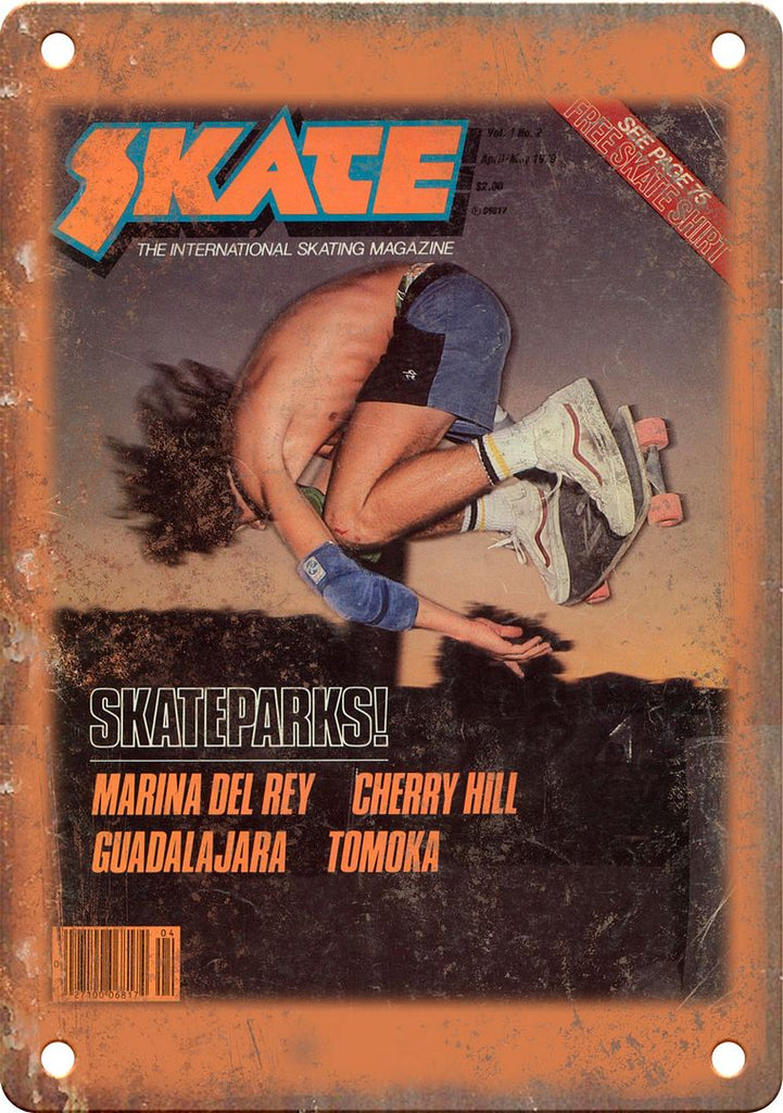 Skate Magazine Vintage Cover Metal Sign