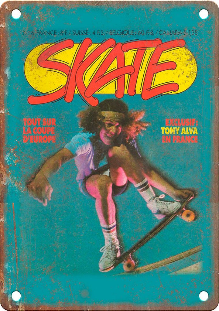 Skate Magazine Vintage Cover Metal Sign
