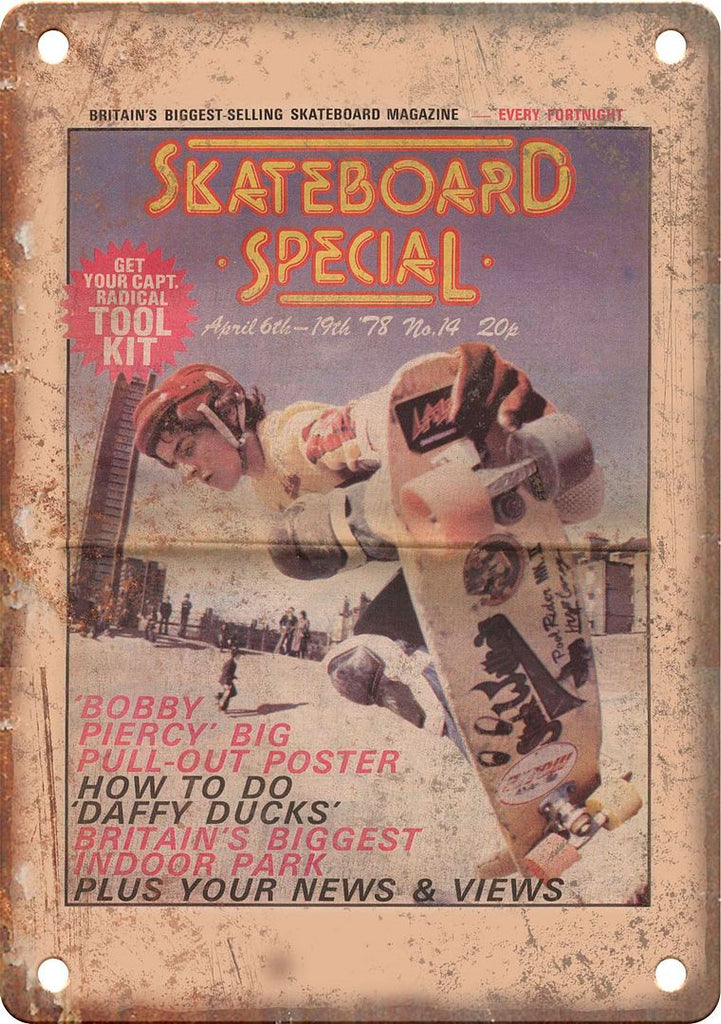 Skateboard Special Vintage Magazine Cover Metal Sign