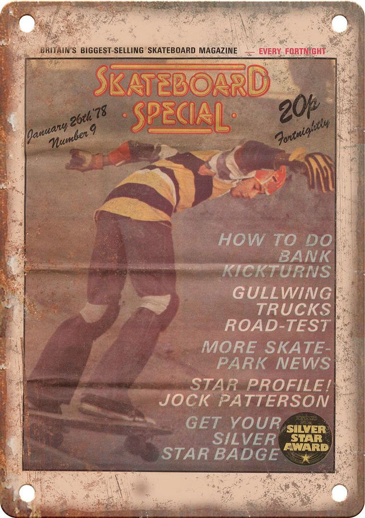 Skateboard Special Vintage Magazine Cover Metal Sign