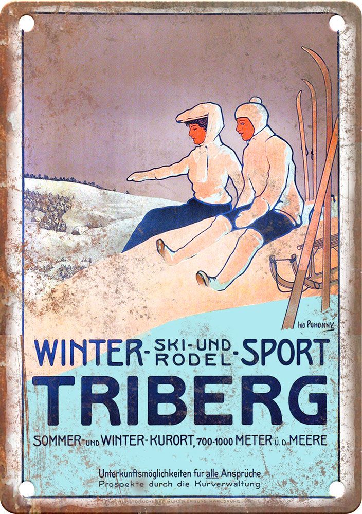 Vintage Triberg Travel Poster Reproduction Metal Sign