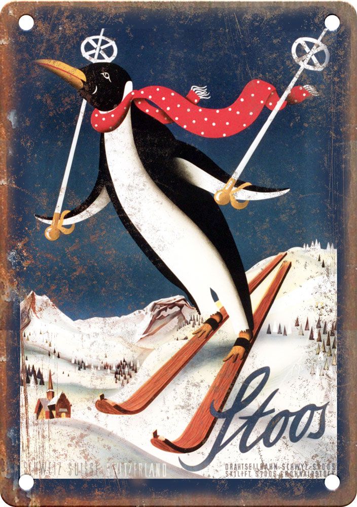 Vintage Switzerland Travel Poster Reproduction Metal Sign