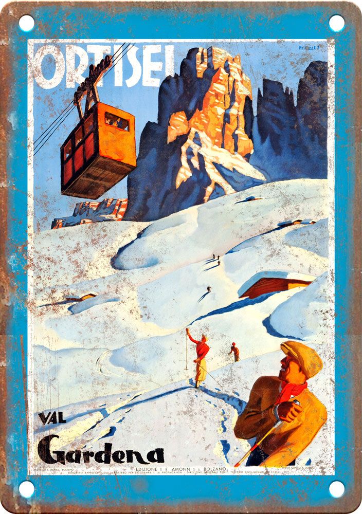 Vintage Ortisel Travel Poster Reproduction Metal Sign