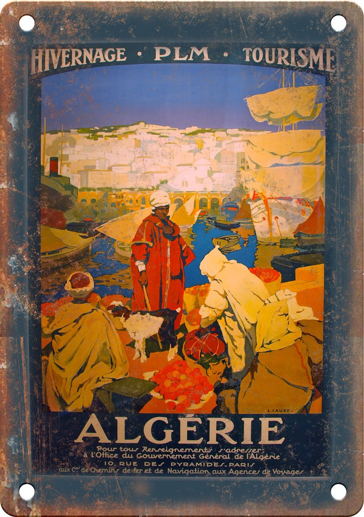 Algerie Vintage Travel Poster Art Metal Sign