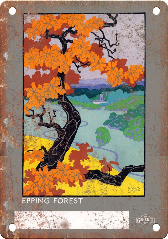 Vintage Epping Forest Travel Poster Reproduction Metal Sign