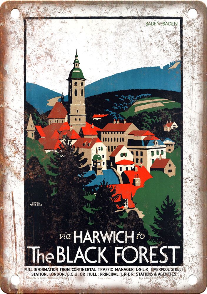Vintage Black Forest Germany Travel Poster Retro Reproduction T361