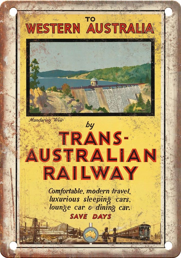 Vintage Australian Railway Travel Poster Retro Reproduction T365