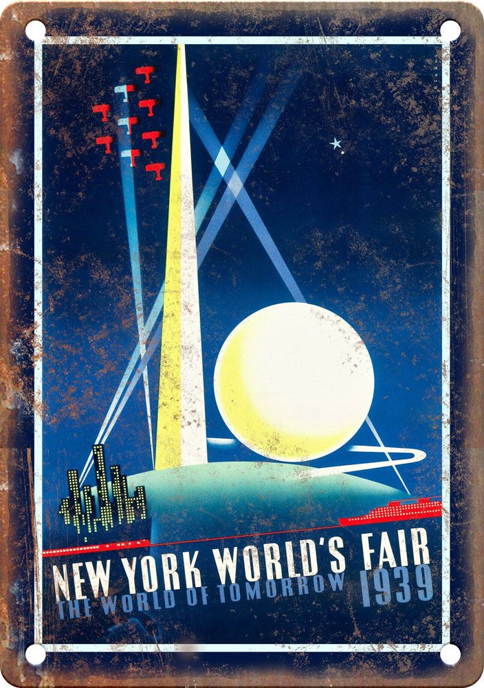 Vintage New York Travel Poster Reproduction Metal Sign T448